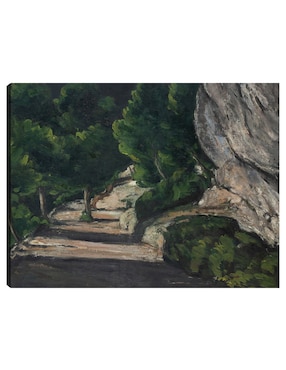 Cuadro decorativo Paisaje. Camino con árboles en las Montañas Rocosas (1870 – 1871) técnica mixta Cuadros Jr