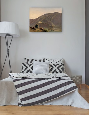 Cuadro decorativo Vista de Bolzano con un pintor técnica mixta Cuadros Jr Paisajes