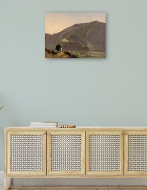 Cuadro decorativo Vista de Bolzano con un pintor técnica mixta Cuadros Jr Paisajes