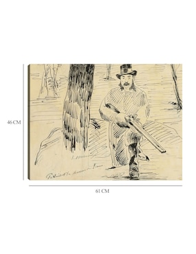 Cuadro decorativo Pertuiset, El cazador de leones (1881) técnica mixta Cuadros Jr Bocetos
