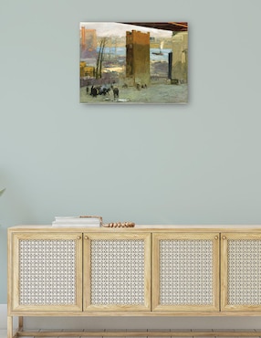 Cuadro decorativo La vivienda solitaria técnica mixta Cuadros Jr Playas