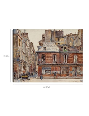Cuadro decorativo Calle Sauval, vista desde la calle Saint-Honoré, en 1901. 1er distrito (1901) técnica mixta Cuadros Jr Arquitectura