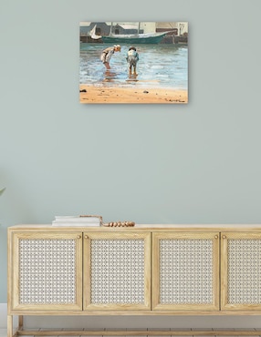 Cuadro decorativo Niños vadeando (1873) técnica mixta Cuadros Jr Playas