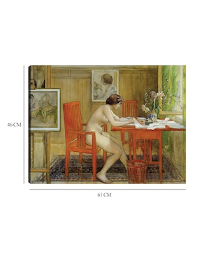 Cuadro decorativo El modelo escribiendo una postal (1906) técnica mixta Cuadros Jr