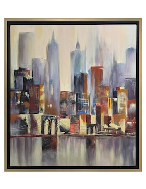 Pintura City IV técnica acrílico Lune Art Gallery Ciudad