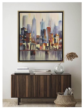 Pintura City IV técnica acrílico Lune Art Gallery Ciudad