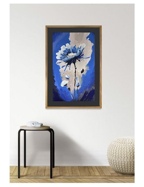 Pintura Flor Azul técnica acrílico Lune Art Gallery Flores