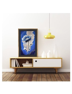 Pintura Flor Azul técnica acrílico Lune Art Gallery Flores