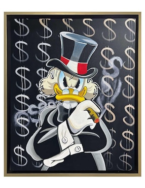 Pintura Money On My Mind técnica acrílico Lune Art Gallery Mc Pato