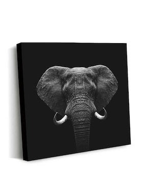 Cuadro decorativo Canvas Art Elefante con barniz a registro