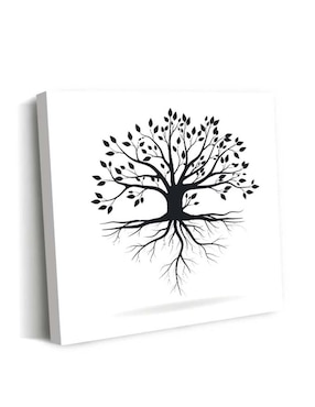 Cuadro decorativo Canvas Art Árbol de la vida con raíces barniz a registro