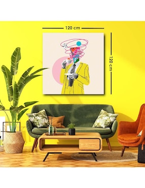 Cuadro decorativo Canvas Art El café matutino con barniz a registro