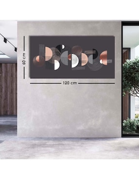 Cuadro decorativo Canvas Art Elegante plantilla geométrica con barniz a registro