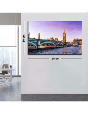 Cuadro decorativo Canvas Art El tráfico del turismo de Londres con barniz a registro