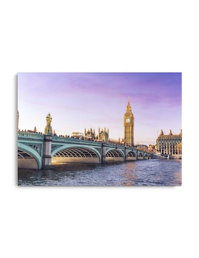 Cuadro decorativo Canvas Art El tráfico del turismo de Londres con barniz a registro