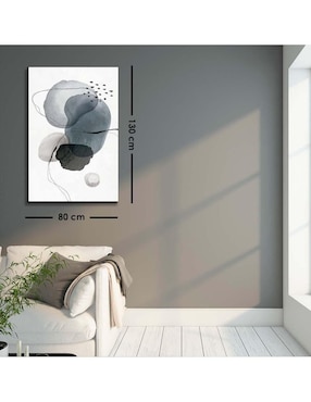 Cuadro decorativo Canvas Art Figuras en alcohol obscuras con barniz a registro