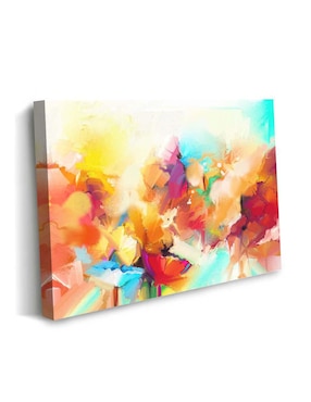 Cuadro decorativo Canvas Art Figuras de colores en alcohol con barniz a registro