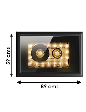 Cuadro decorativo Pixelarte cassette