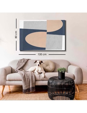 Cuadro decorativo Canvas Art Figuras geométricas imprecisas con barniz a registro