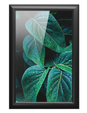 Cuadro decorativo Pixelarte hojas