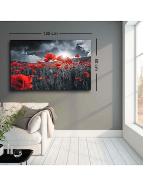 Cuadro decorativo Canvas Art Canvas nubes obscuras con barniz a registro 130x80