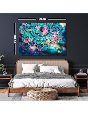 Cuadro decorativo Canvas Art GeometrÍa fondo estrella con barniz a registro