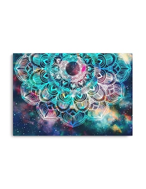 Cuadro Decorativo Canvas Art Geometrìa Fondo Estrella Con Barniz A Registro