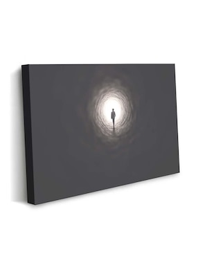 Cuadro decorativo Canvas Art Hombre en túnel obscuro con barniz a registro