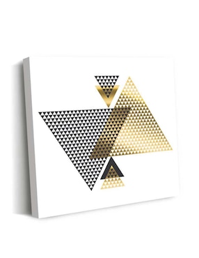 Cuadro decorativo Canvas Art Ilustración abstracta triangular con barniz a registro
