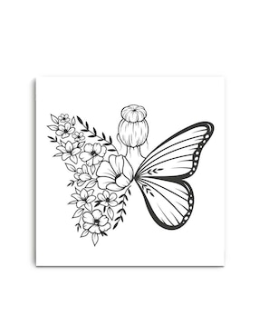 Cuadro Decorativo Canvas Art Joven Bailarina Con Alas De Mariposa Con Barniz A Registro