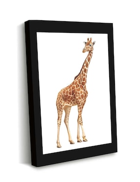 Cuadro decorativo Canvas Art Jirafa digital con barniz a registro