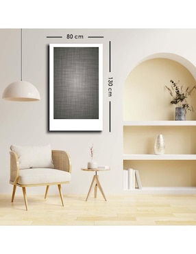 Cuadro decorativo Canvas Art Muchas líneas y de fondo luz con barniz a registro