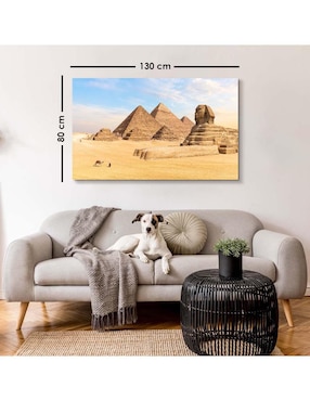 Cuadro decorativo Canvas Art Paisaje las piramides de giza con barniz a registro
