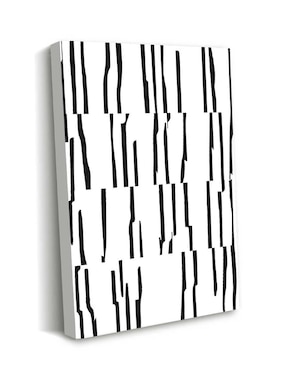 Cuadro decorativo Canvas Art Líneas en hileras con barniz a registro
