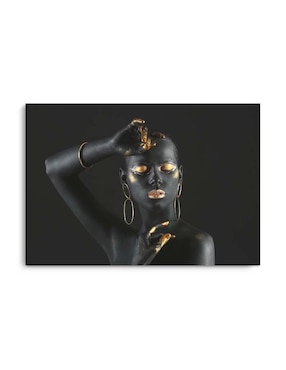 Cuadro decorativo Canvas Art Mujer mística maquillada con barniz a registro