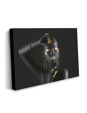 Cuadro decorativo Canvas Art Mujer mística maquillada con barniz a registro