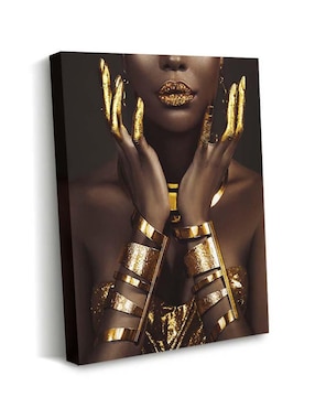 Cuadro decorativo Canvas Art Poderosa mujer resplandeciente con barniz a registro