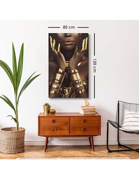 Cuadro decorativo Canvas Art Poderosa mujer resplandeciente con barniz a registro