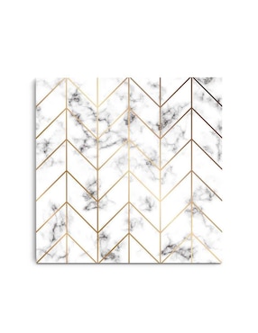 Cuadro decorativo Canvas Art Marmoleado con flujo liso geométrico con barniz a registro