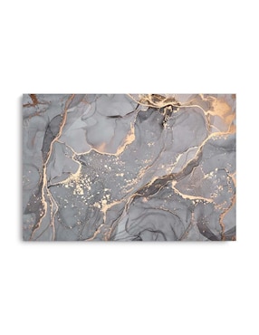 Cuadro decorativo Canvas Art Mármol translucido tela gris con barniz a registro