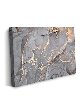 Cuadro decorativo Canvas Art Mármol translucido tela gris con barniz a registro