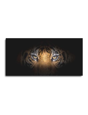 Cuadro decorativo Canvas Art Mirada de tigre con barniz a registro