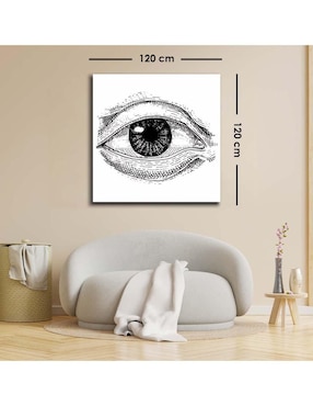 Cuadro decorativo Canvas Art Ojo pintado en tinta con barniz a registro