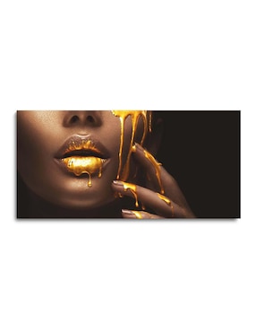Cuadro decorativo Canvas Art Oro en cara derretido con barniz a registro