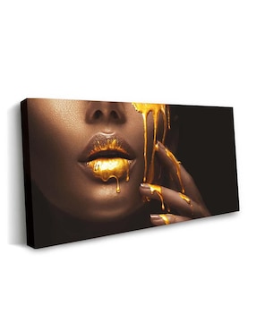 Cuadro decorativo Canvas Art Oro en cara derretido con barniz a registro