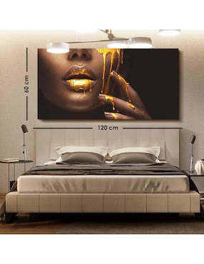 Cuadro decorativo Canvas Art Oro en cara derretido con barniz a registro