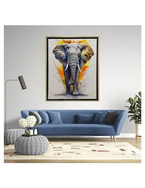 Pintura Run The World técnica acrílico Lune Art Gallery Elefante