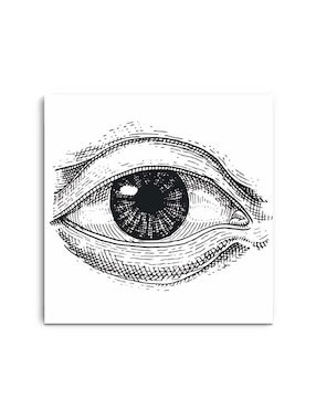 Cuadro decorativo Canvas Art Ojo pintado en tinta con barniz a registro