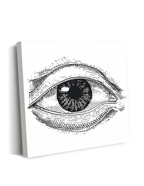 Cuadro decorativo Canvas Art Ojo pintado en tinta con barniz a registro