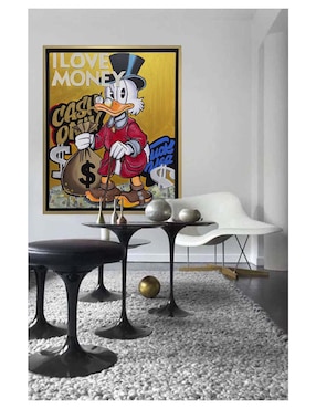 Pintura I Love Money técnica mixta Lune Art Gallery Milleniart